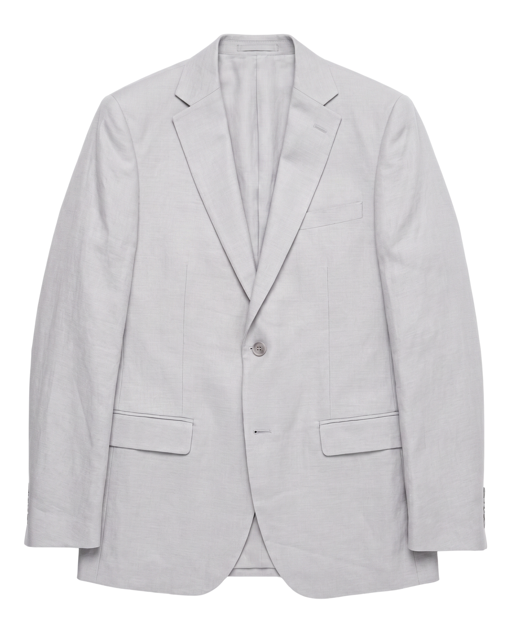 Men's Light Grey Linen Slim Fit Notch Lapel 2-Button Suit – view 4