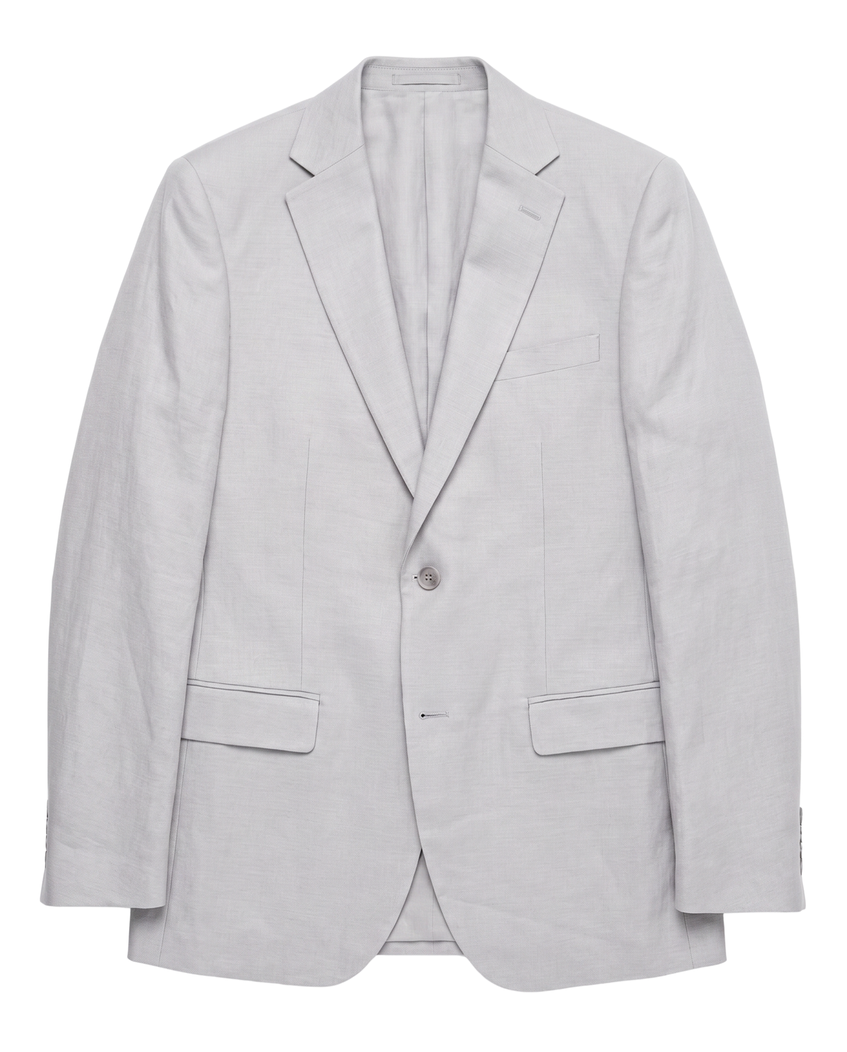 Men's Light Grey Linen Slim Fit Notch Lapel 2-Button Suit – view 4