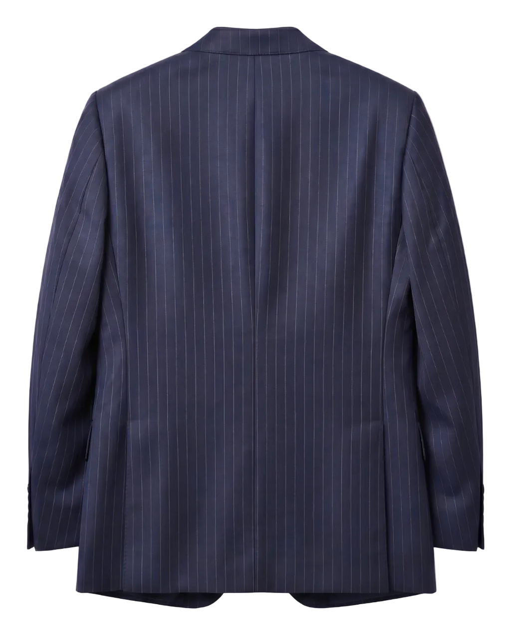 Men's Navy & Orange Pinstripe Classic Fit 2-Button Wool Suit – view 4