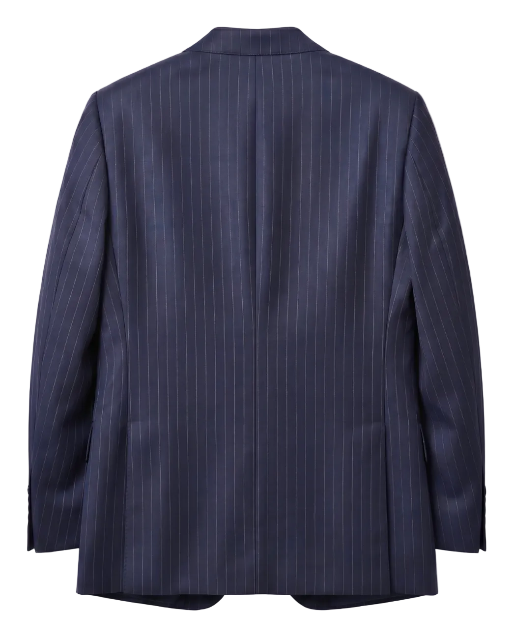 Men's Navy & Orange Pinstripe Classic Fit 2-Button Wool Suit – view 4