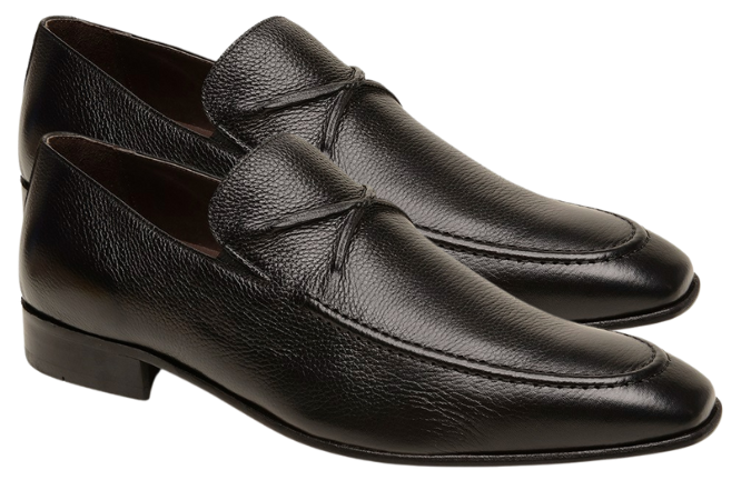 Men's Black Slip On Loafer Leather Dress Shoes – view 1