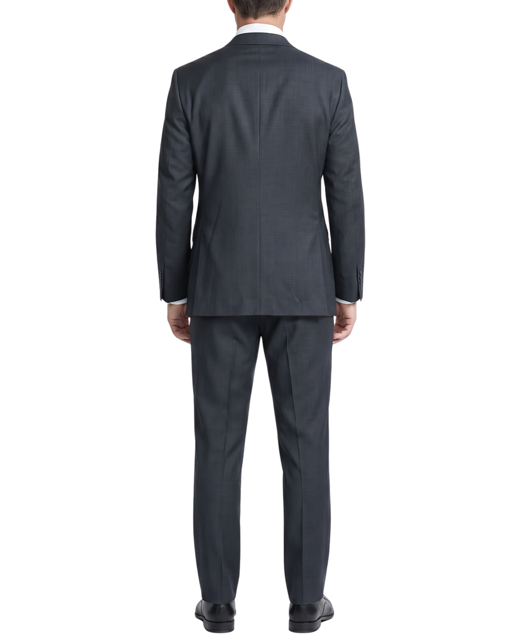 Men's Black Wool Slim Fit Notch Lapel 2-Button Suit – view 3