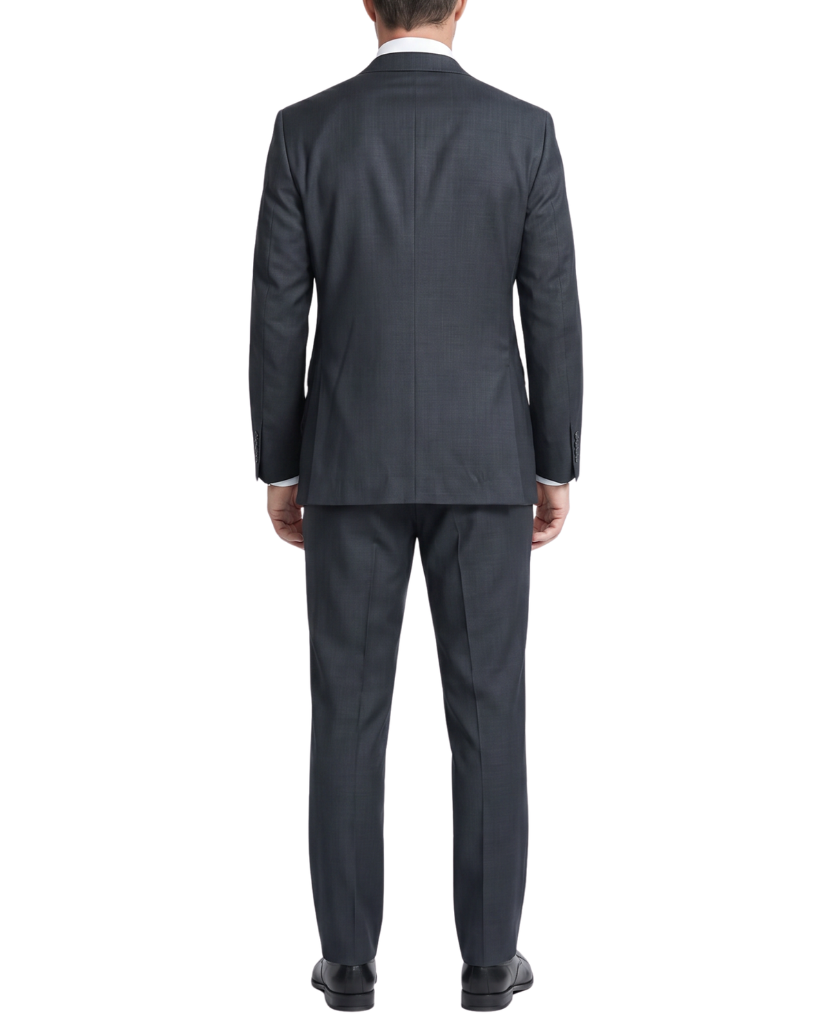 Men's Black Wool Slim Fit Notch Lapel 2-Button Suit – view 3