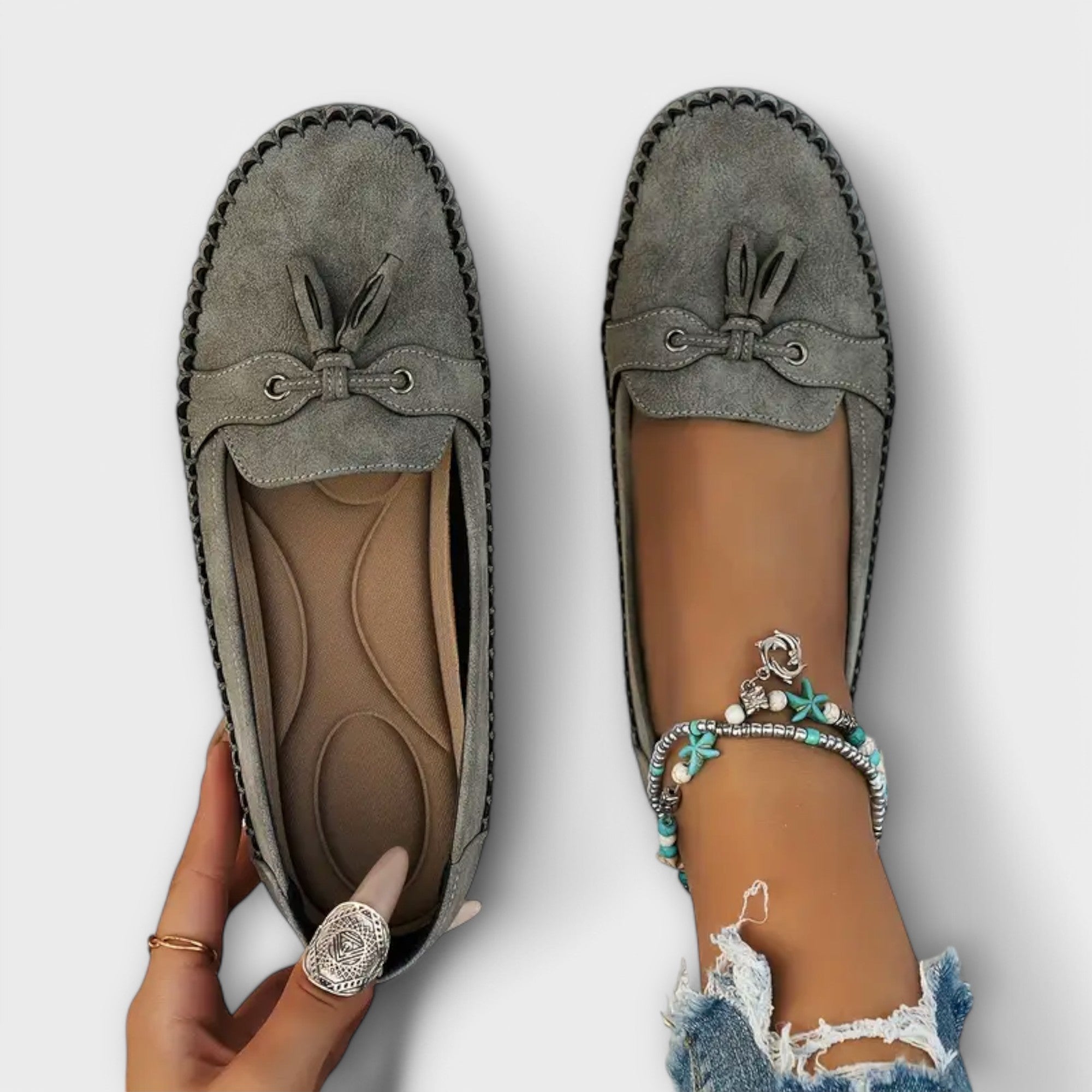 Women's Comfort Loafers – Supportive Cushioned Slip-On Flats for Everyday