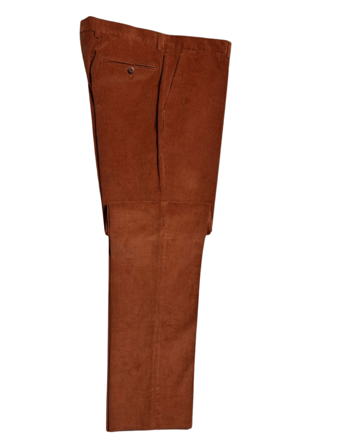 Men's Burnt Orange Corduroy Notch Lapel Slim Fit 3-Button Cotton Suit – view 5