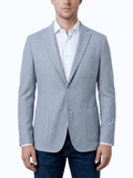 Men's Light Blue Technical Weave Slim Fit 4 Way Stretch Air Blazer