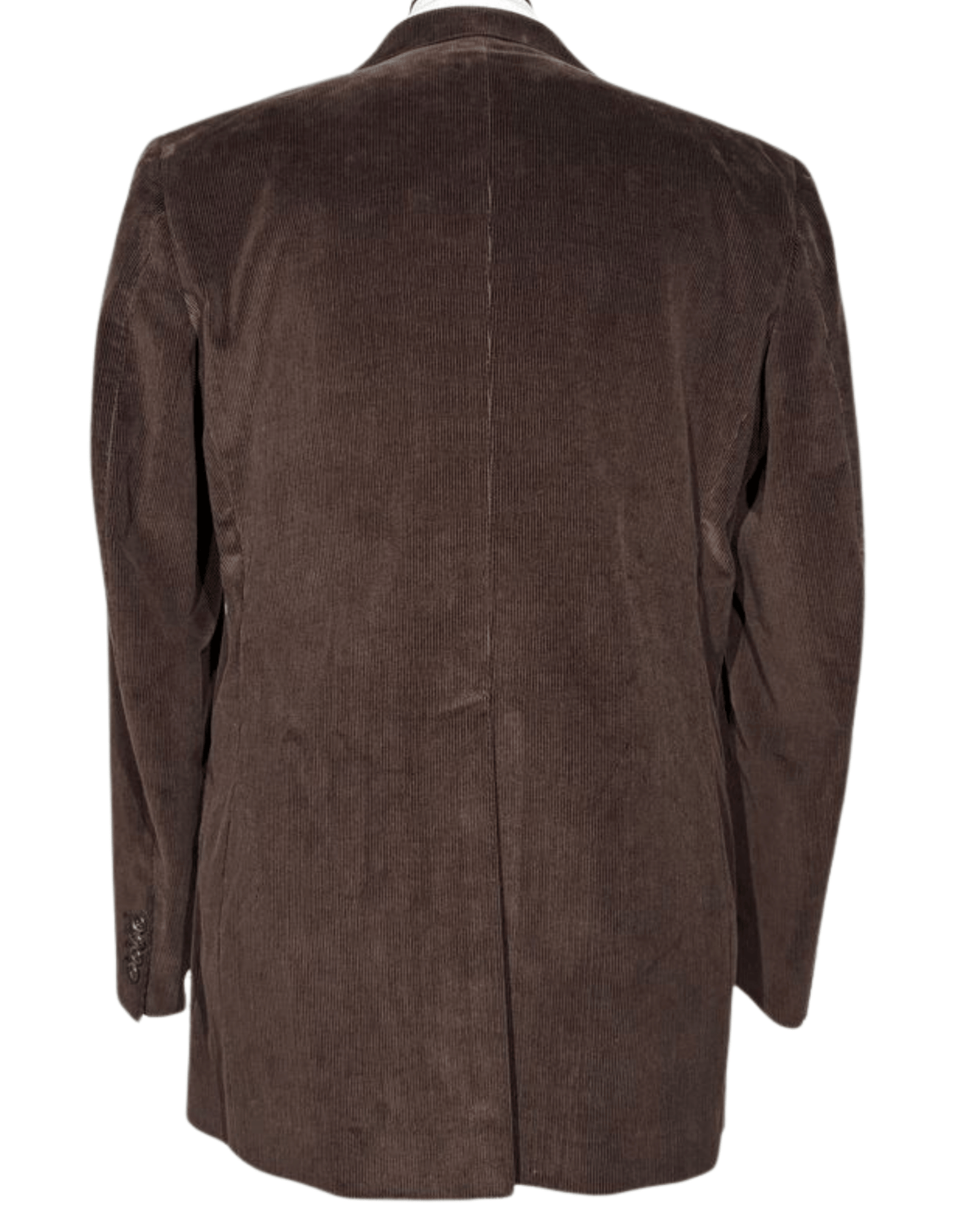 Men's Brown Corduroy Notch Lapel Slim Fit 3-Button Cotton Suit – view 3
