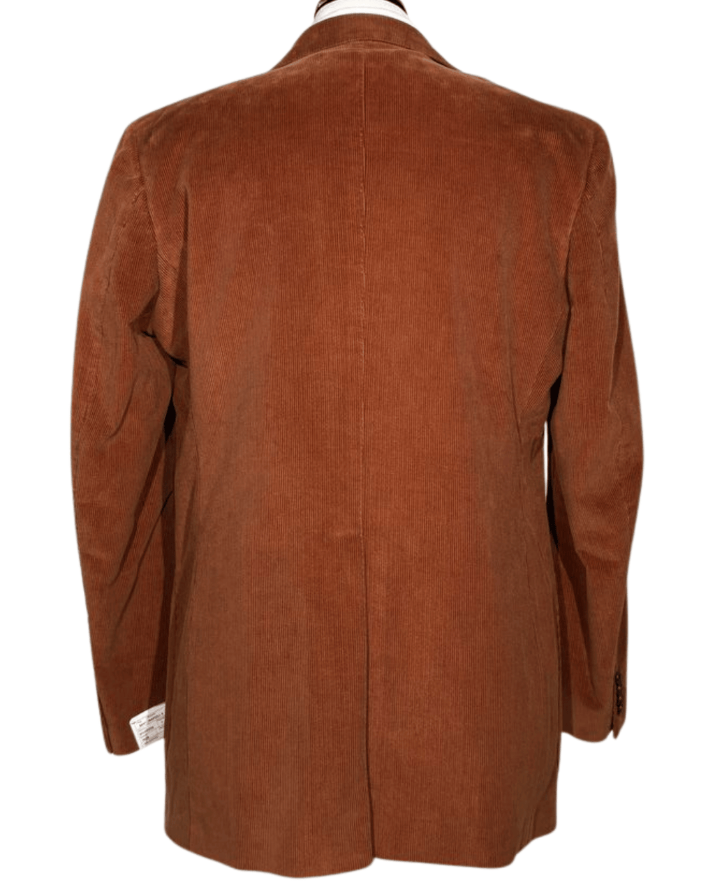 Men's Burnt Orange Corduroy Notch Lapel Slim Fit 3-Button Cotton Suit – view 3