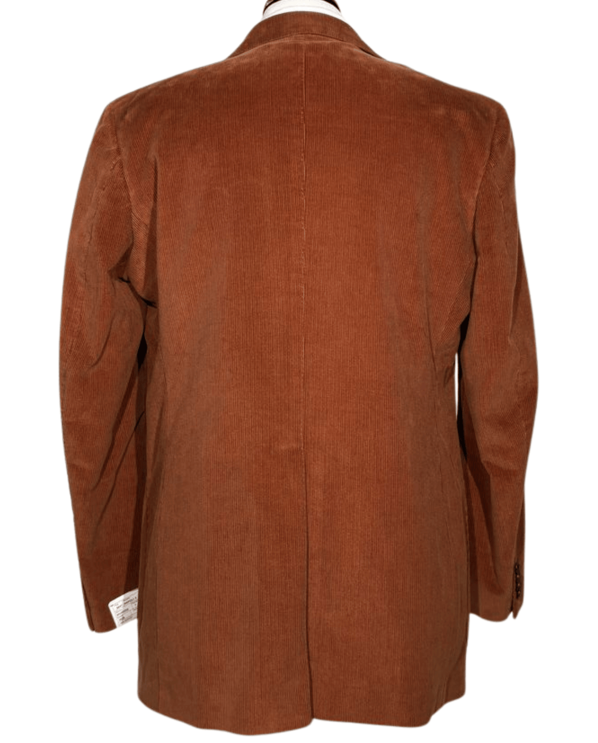 Men's Burnt Orange Corduroy Notch Lapel Slim Fit 3-Button Cotton Suit – view 3