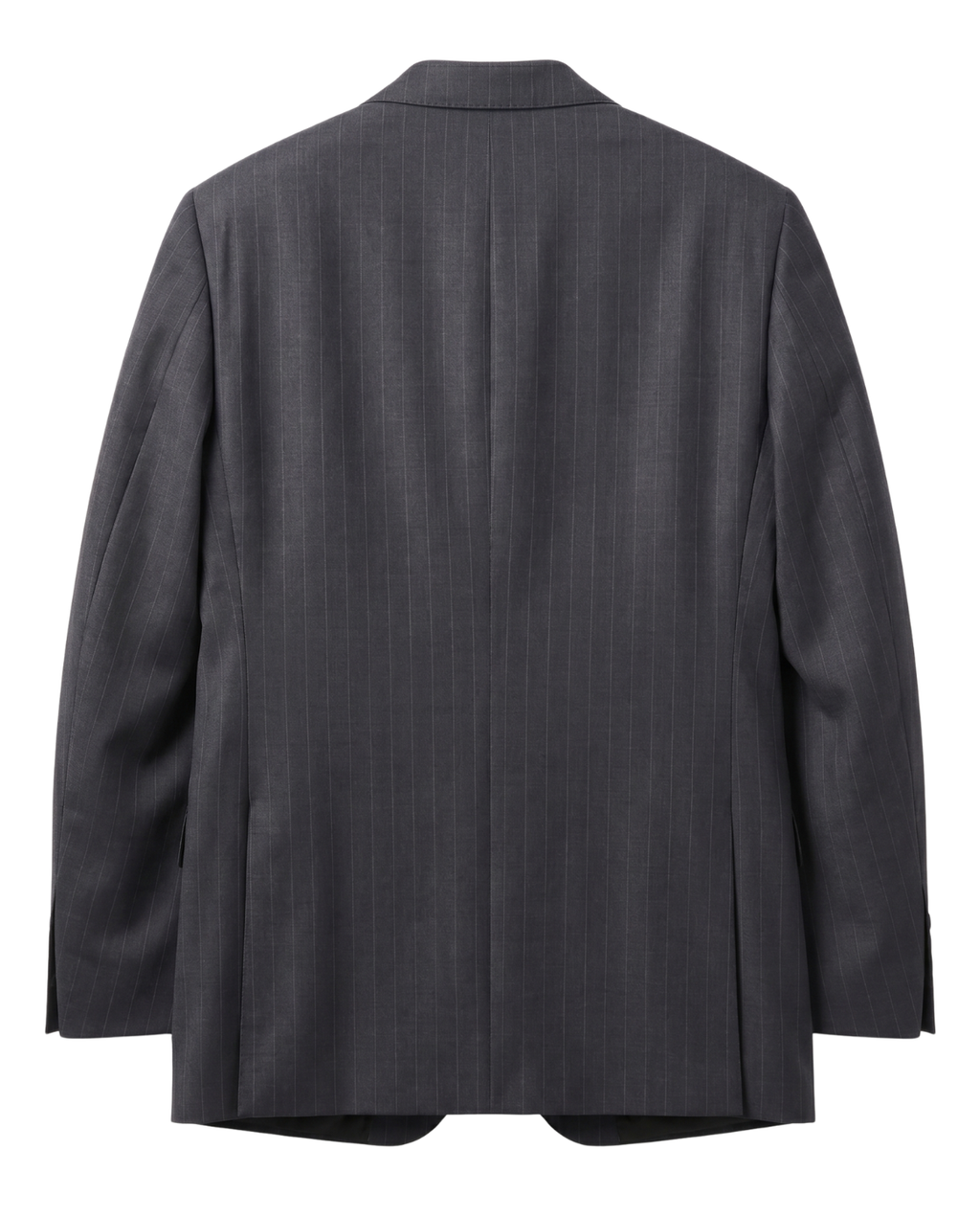 Men's Charcoal Gray Pinstriped Classic Fit Wool 2-Button Suit – view 3