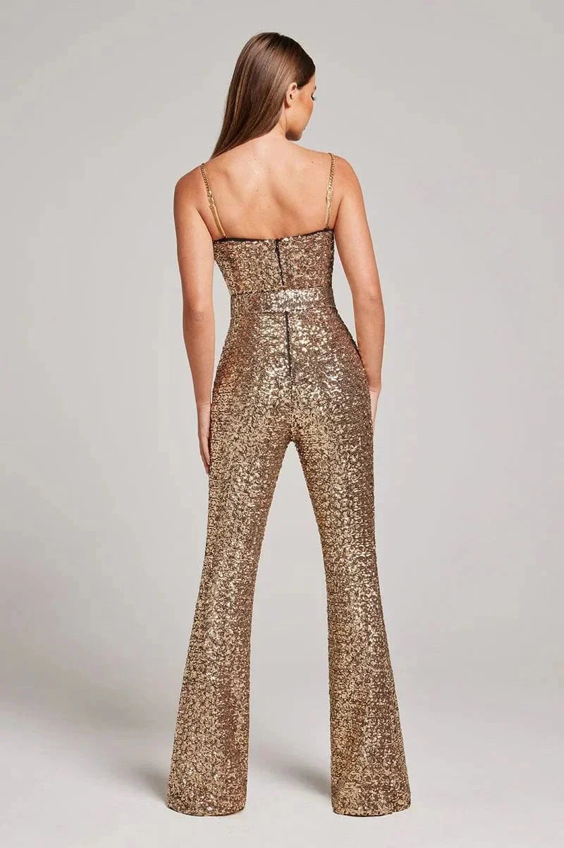 Women's Sequin Jumpsuit – Sparkling Evening & Party One-Piece