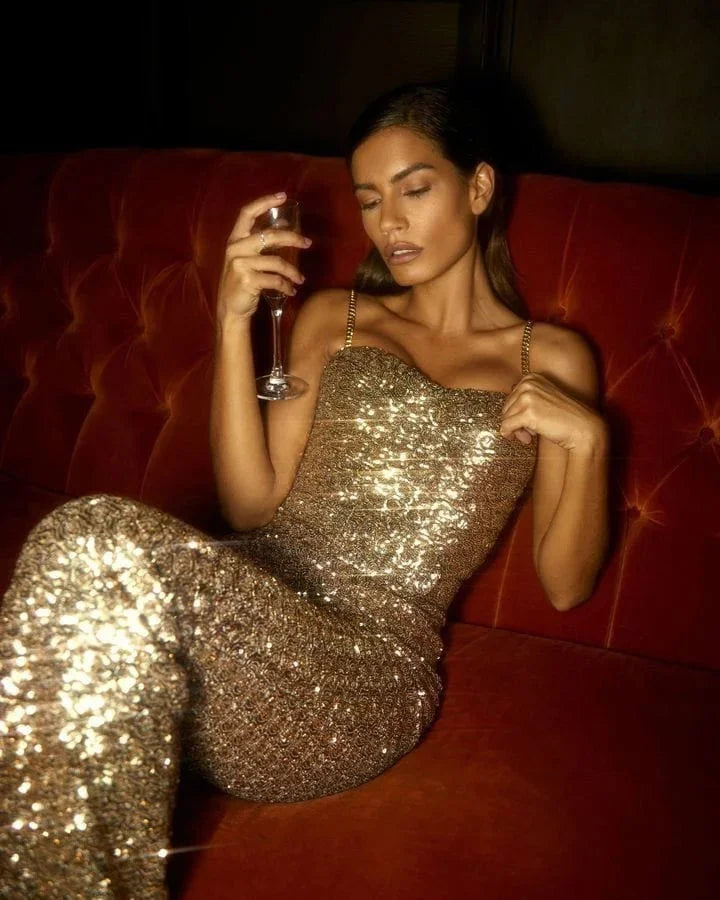 Women's Sequin Jumpsuit – Sparkling Evening & Party One-Piece