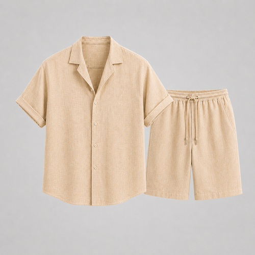 Men's Linen Set – Relaxed Two-Piece Shirt & Trousers Summer Outfit