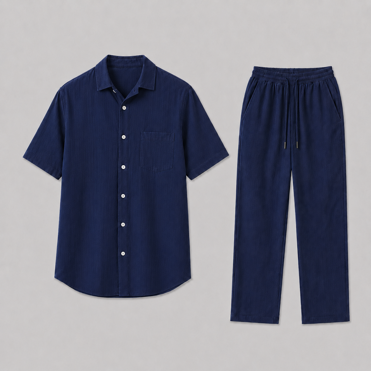 Men's Summer Set – Shirt & Wide-Leg Trousers Two-Piece Outfit