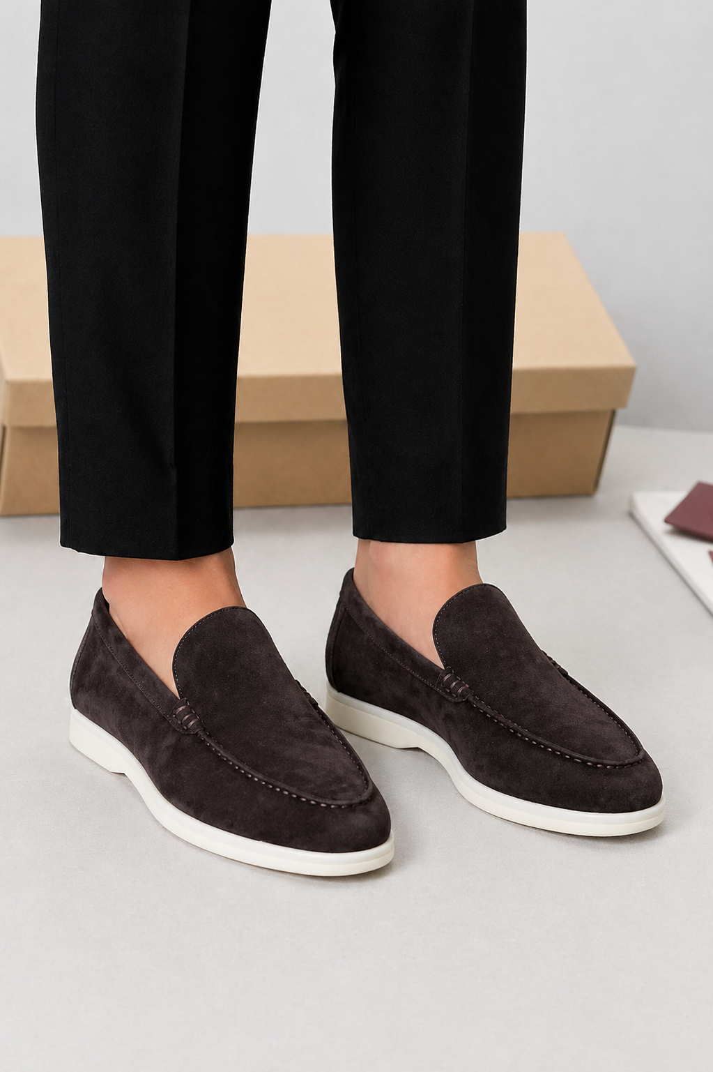 Men's Suede Loafers – Classic Slip-On Moccasin Shoes