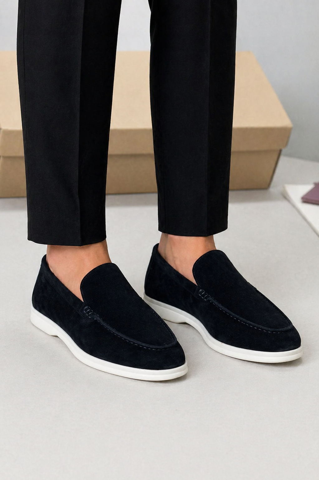 Men's Suede Loafers – Classic Slip-On Moccasin Shoes