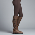 Women's Leather Riding Boots – Supportive Comfort Knee-High Outdoor Boots