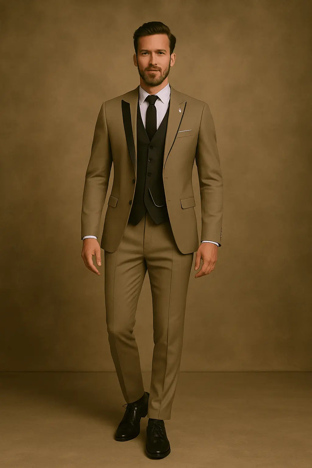 Men's Three-Piece Suit – Slim-Fit Blazer, Waistcoat & Trousers for Weddings & Business