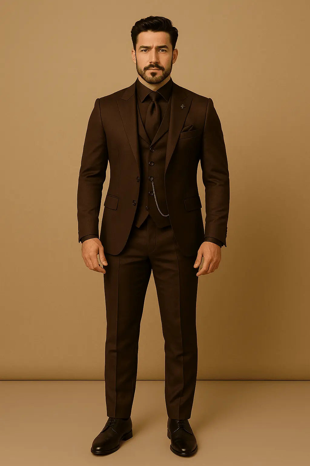 Men's Three-Piece Suit – Slim-Fit Blazer, Waistcoat & Trousers for Weddings & Business