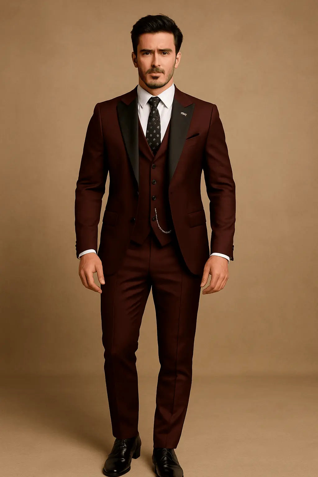 Men's Three-Piece Suit – Slim-Fit Blazer, Waistcoat & Trousers for Weddings & Business