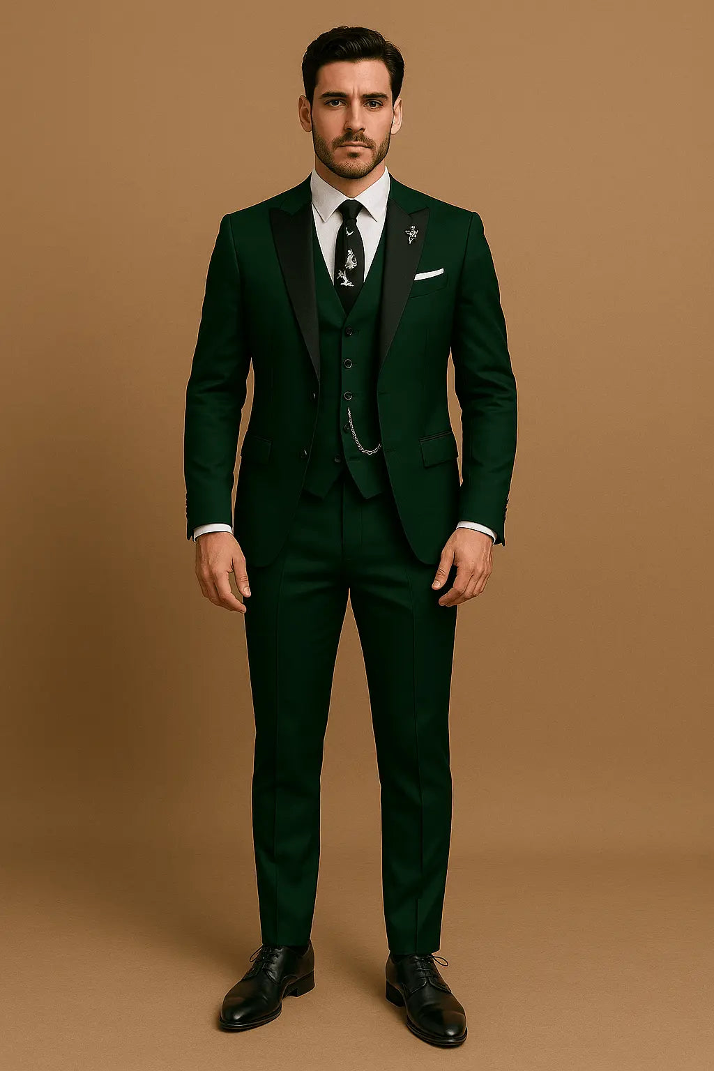 Men's Three-Piece Suit – Slim-Fit Blazer, Waistcoat & Trousers for Weddings & Business