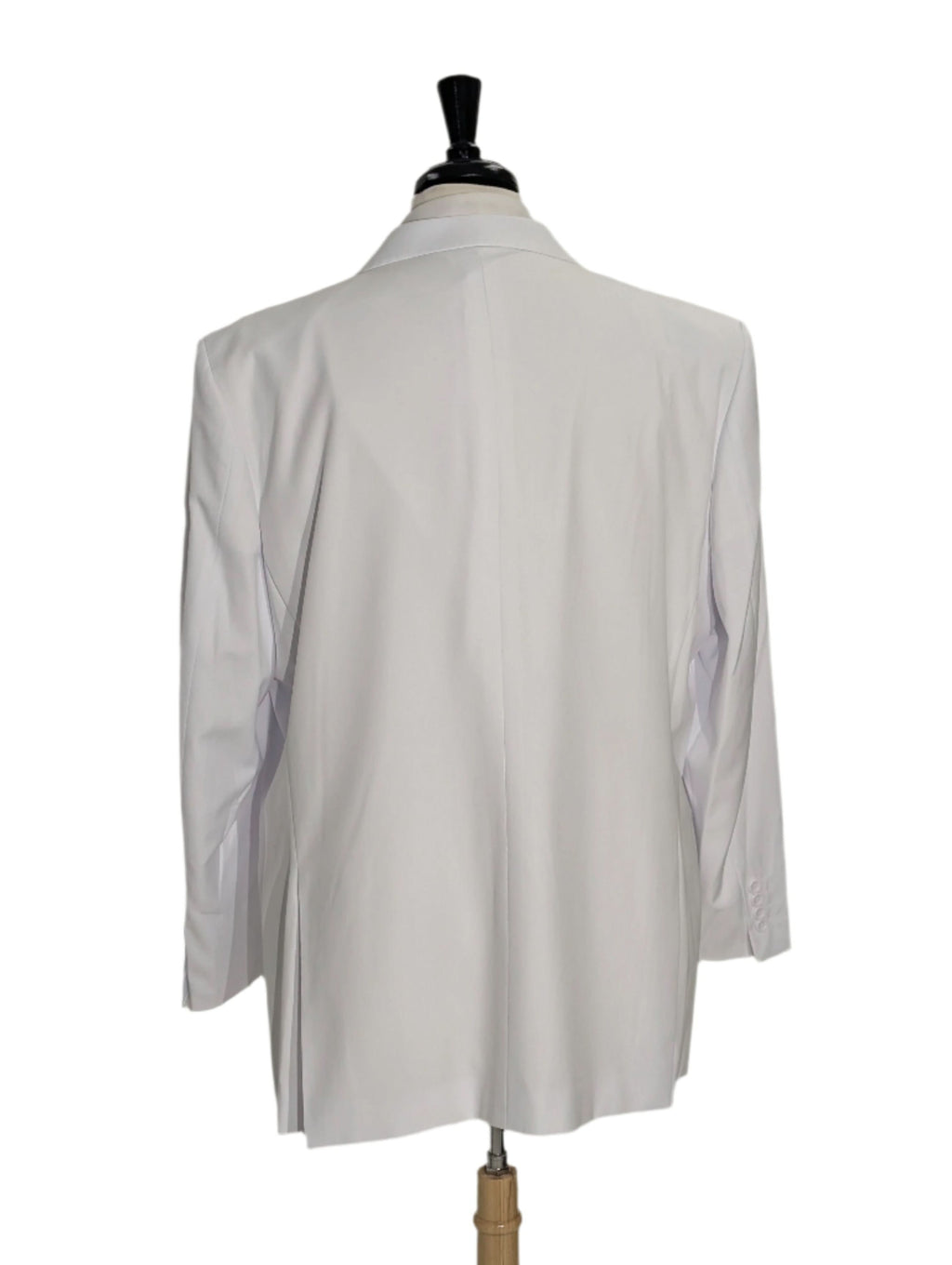 Men's Solid White Double Breasted Suit – view 3