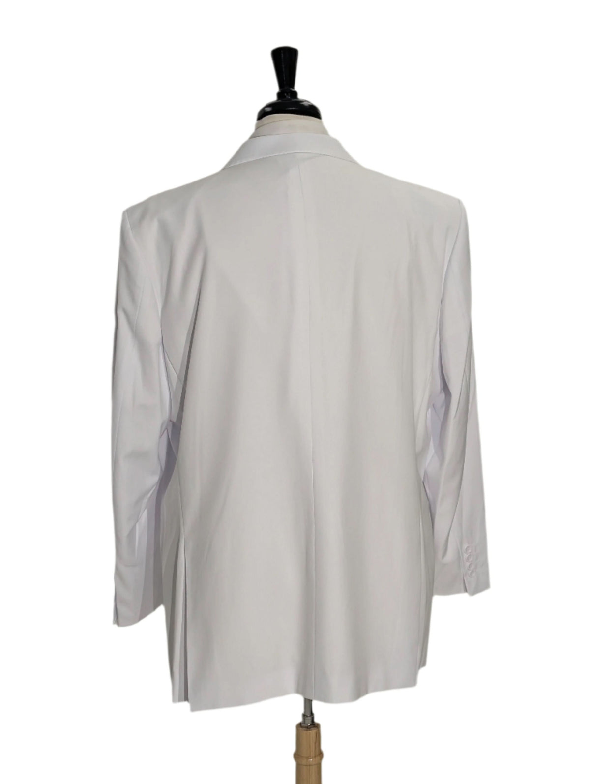 Men's Solid White Double Breasted Suit – view 3