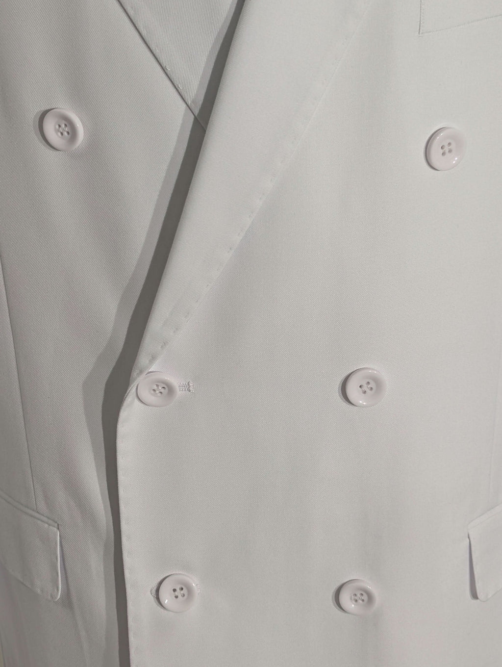 Men's Solid White Double Breasted Suit – view 5