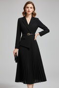 Women's Belted Blazer Dress – Tailored Wrap Jacket Dress for Office & Events