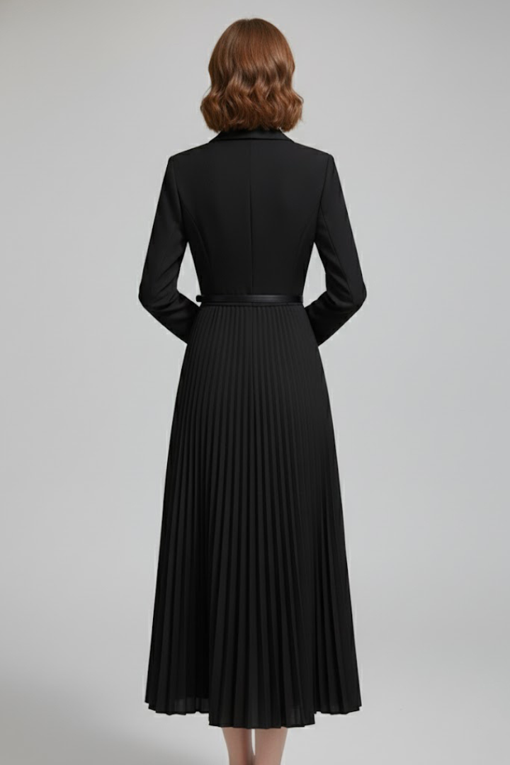 Women's Belted Blazer Dress – Tailored Wrap Jacket Dress for Office & Events