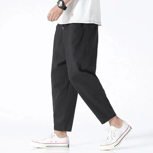 Men's Kyoto Cropped Tapered Pants – Casual Lightweight Trousers