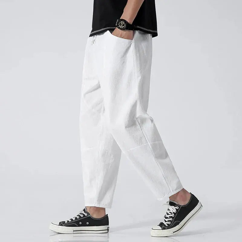 Men's Kyoto Cropped Tapered Pants – Casual Lightweight Trousers