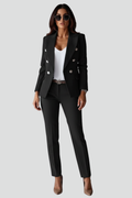Women's Two-Piece Suit Set – Tailored Blazer & Straight-Leg Trousers for Office & Workwear