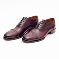 Men's Burgundy Oxford Lace Up Leather Dress Shoes
