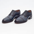 Men's Navy Oxford Lace Up Leather Dress Shoes