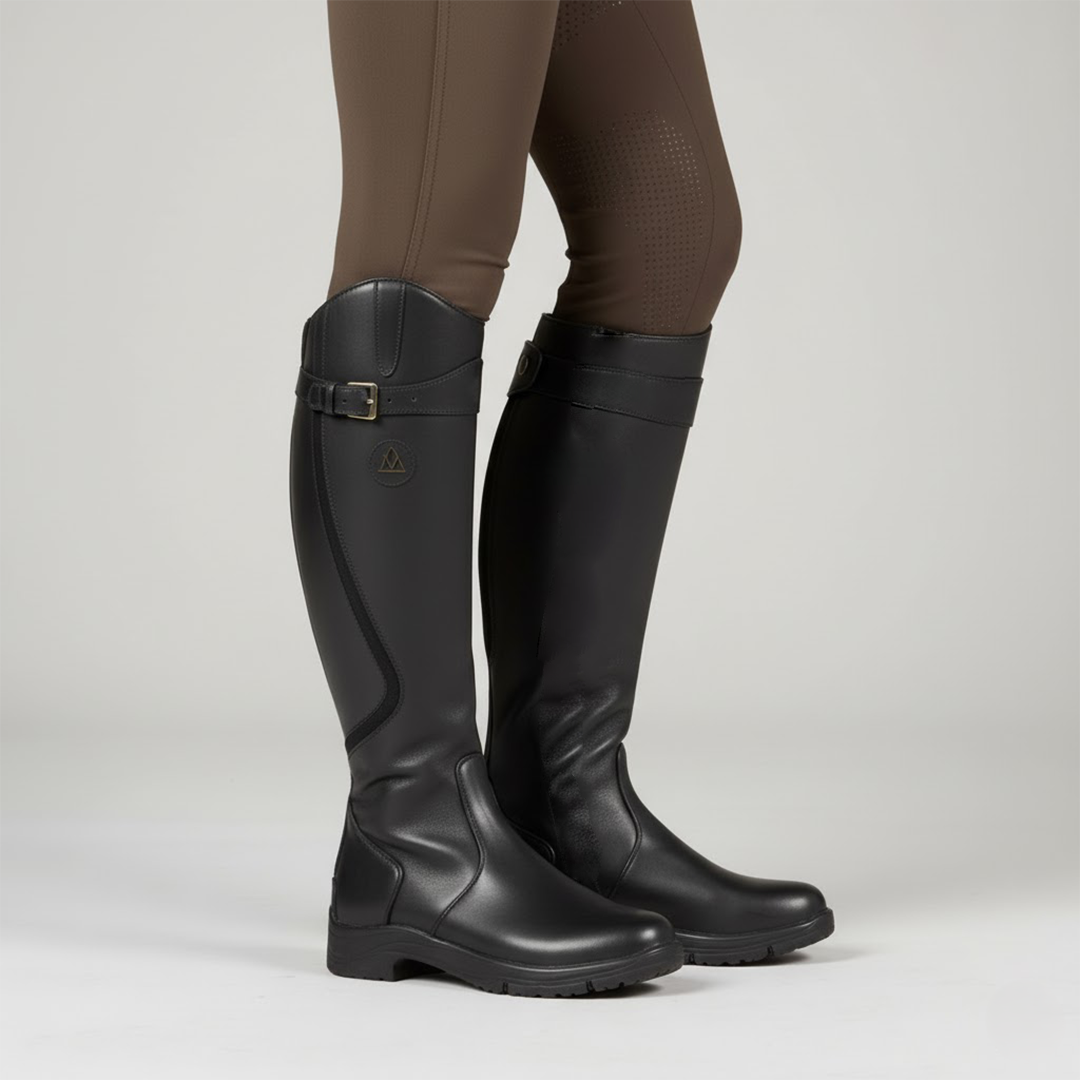 Women's Leather Riding Boots – Supportive Comfort Knee-High Outdoor Boots