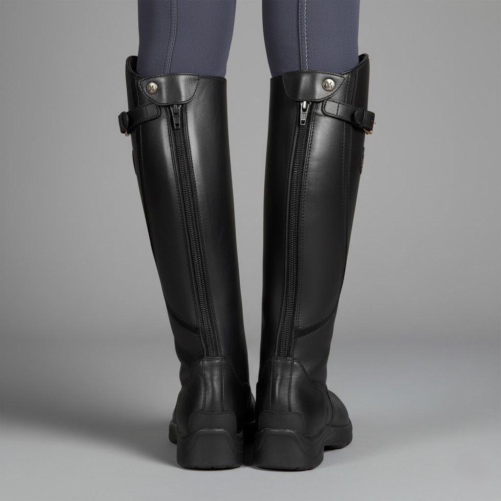Women's Leather Riding Boots – Supportive Comfort Knee-High Outdoor Boots