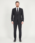 Men's Black Peak Lapel Wool Regular Fit Tuxedo