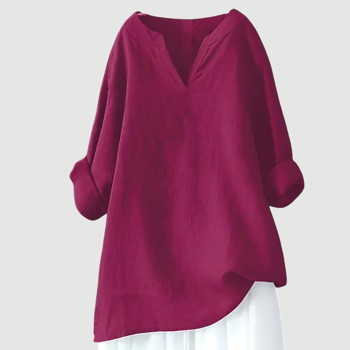 Women's Airy Lightweight Shirt – Relaxed Long-Sleeve Blouse for Everyday Wear
