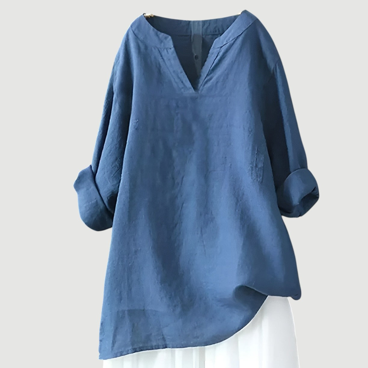 Women's Airy Lightweight Shirt – Relaxed Long-Sleeve Blouse for Everyday Wear