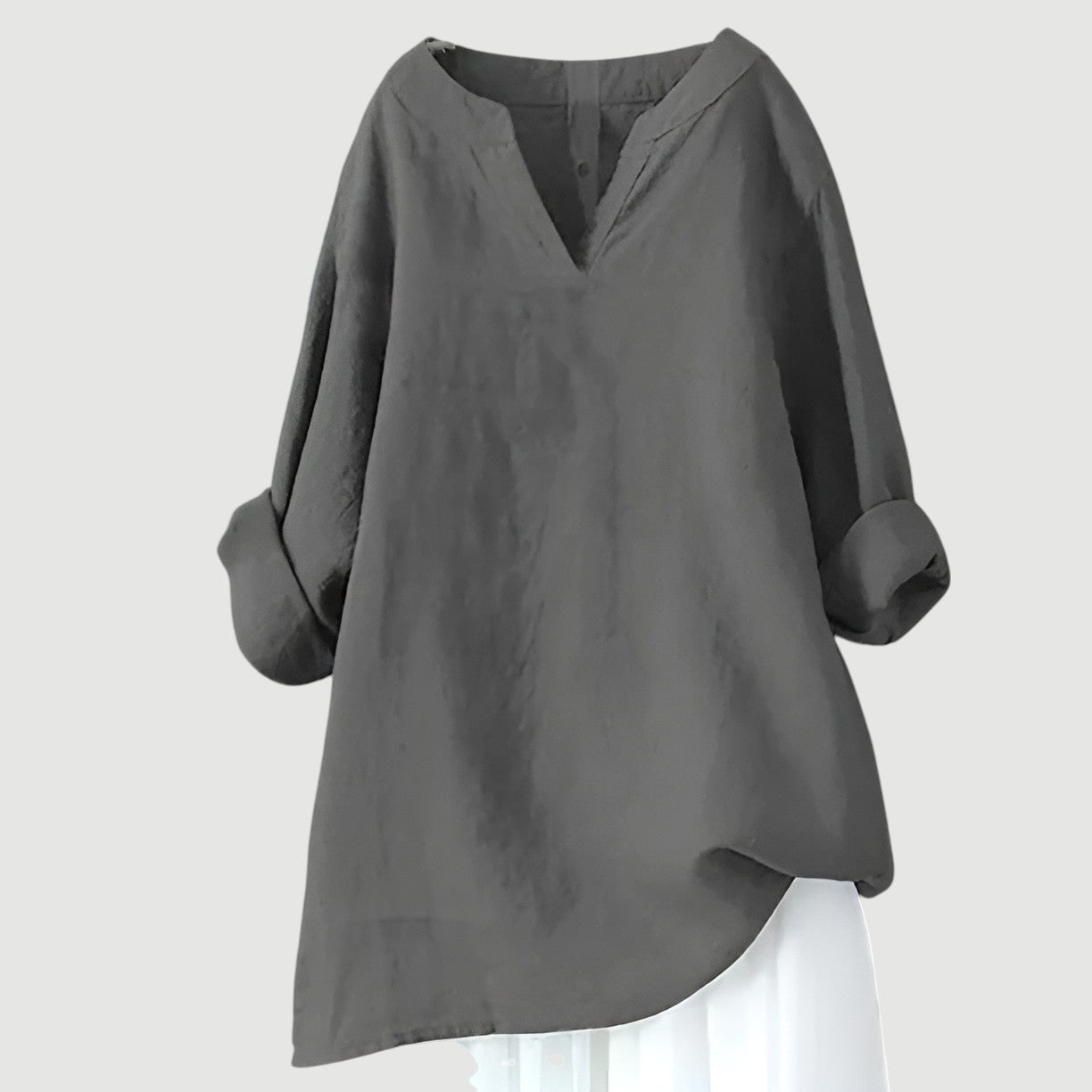 Women's Airy Lightweight Shirt – Relaxed Long-Sleeve Blouse for Everyday Wear