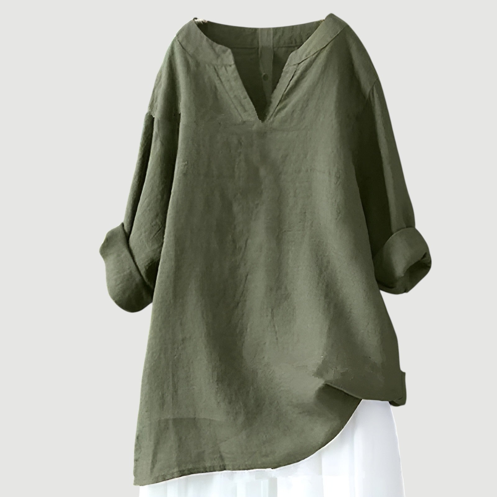 Women's Airy Lightweight Shirt – Relaxed Long-Sleeve Blouse for Everyday Wear
