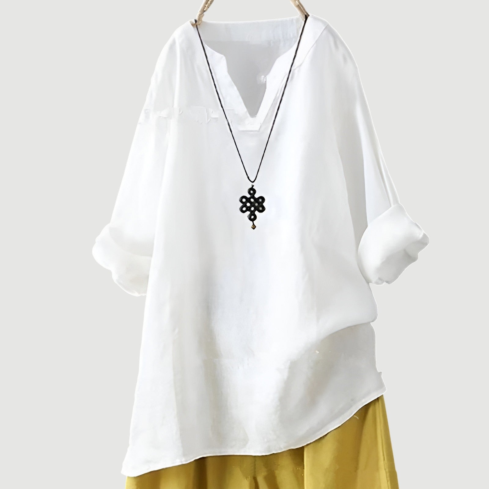 Women's Airy Lightweight Shirt – Relaxed Long-Sleeve Blouse for Everyday Wear