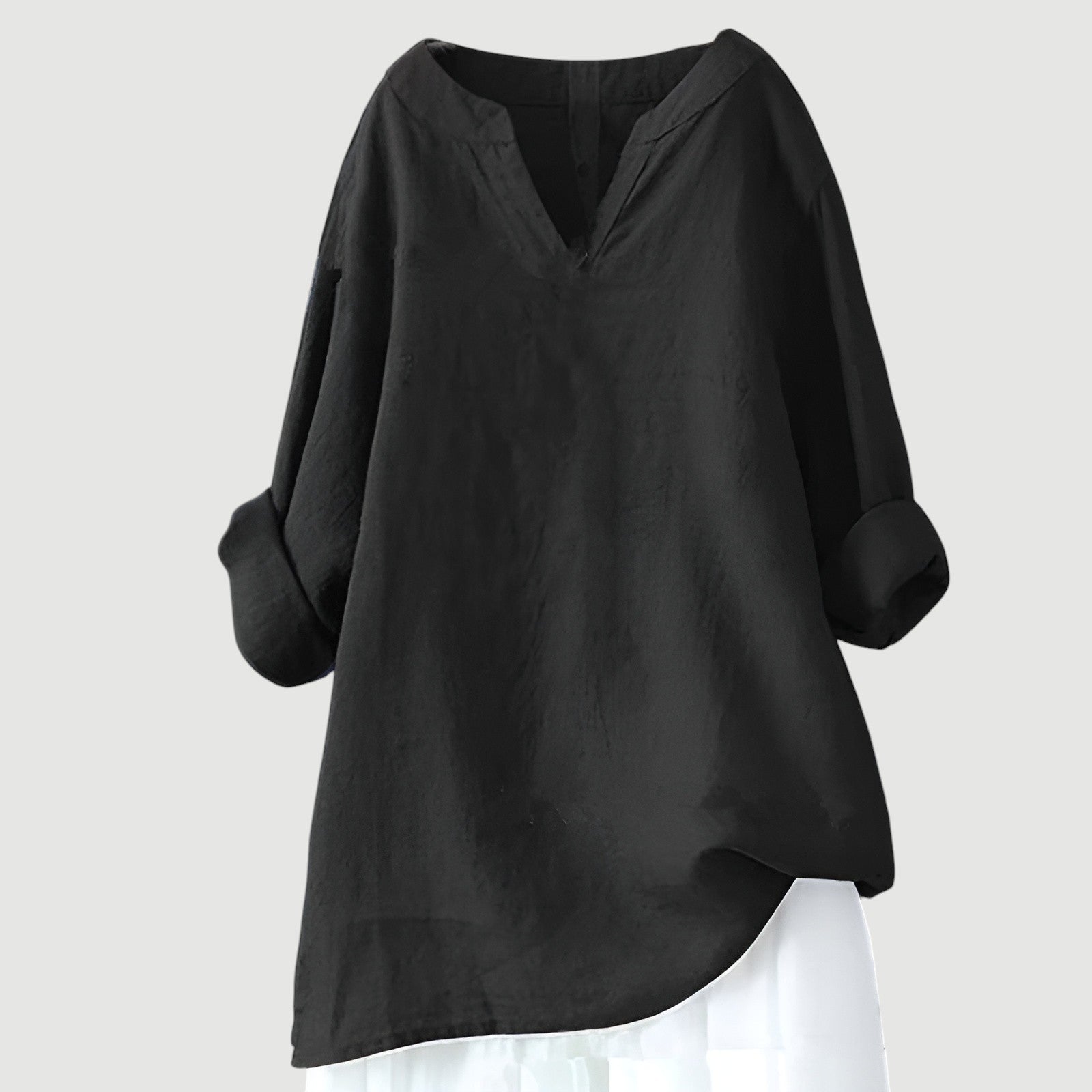 Women's Airy Lightweight Shirt – Relaxed Long-Sleeve Blouse for Everyday Wear