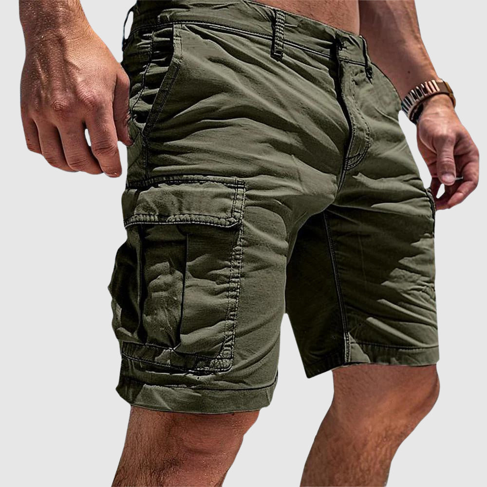 Men's Cargo Shorts – Knee-Length Loose Summer Shorts with Cargo Pockets