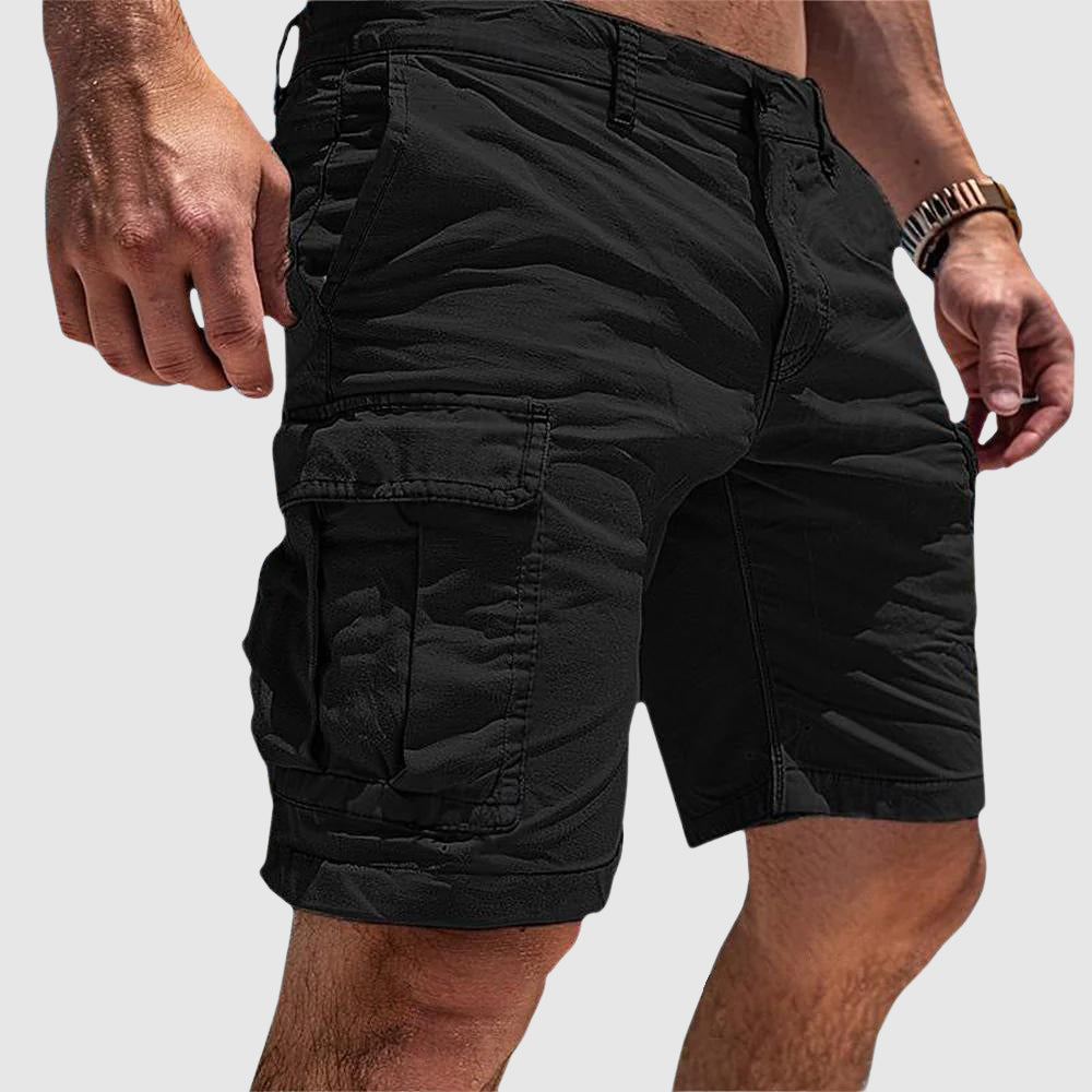 Men's Cargo Shorts – Knee-Length Loose Summer Shorts with Cargo Pockets