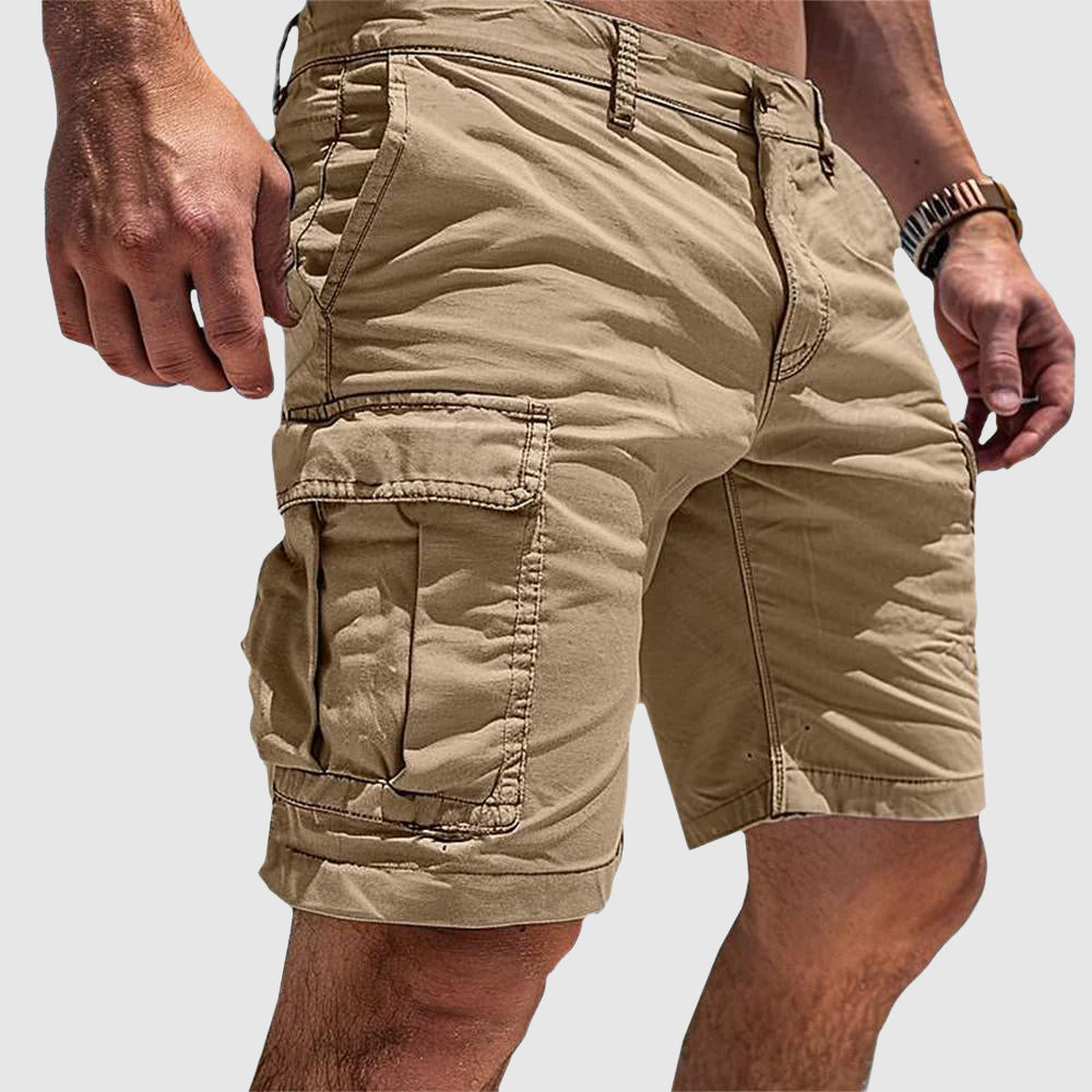 Men's Cargo Shorts – Knee-Length Loose Summer Shorts with Cargo Pockets