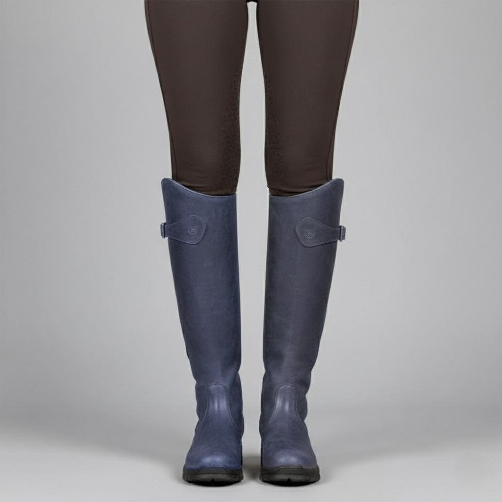 Women's Leather Riding Boots – Supportive Comfort Knee-High Outdoor Boots